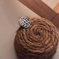 Delicate filigree tortoise design silver ring