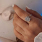 Elegant tortoise filigree design silver ring
