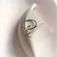 Classic anchor-shaped ring in polished sterling silver.