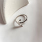Chic sterling silver anchor ring for a maritime look.