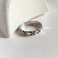 Unique tribal Rawa silver ring with band design