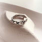 Tribal-inspired Rawa band ring in sterling silver