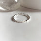 Handcrafted dot band stackable ring in high-quality silver 925