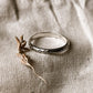 Tribal engraved stackable band sterling silver 925 ring