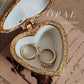 Elegant opal huggie earrings in gold vermeil and silver