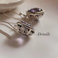 Elegant Amethyst Cushion Cut 925 Sterling Silver Earrings for Bold Style 