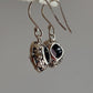 Amethyst 925 Sterling Silver Hook Earrings with Cushion Cut Design 