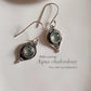 Boho-style 925 Sterling Silver earrings featuring aqua chalcedony and Rawa detailing.