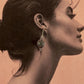 Timeless boho Rawa 925 Sterling Silver earrings with stunning aqua chalcedony gemstones.