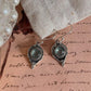 Elegant aqua chalcedony 925 Sterling Silver earrings with intricate Rawa design.