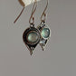 Handcrafted 925 Sterling Silver earrings with aqua chalcedony stones and boho Rawa accents.