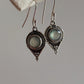 Aqua chalcedony 925 Sterling Silver earrings with boho-inspired Rawa design.