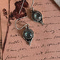 Unique aqua chalcedony earrings in 925 Sterling Silver with boho Rawa detailing.