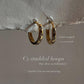 Gold vermeil CZ studded huggies in sterling silver 925