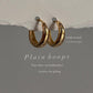 Gold vermeil plain huggies in sterling silver 925