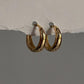 Simple gold vermeil huggies in sterling silver 925