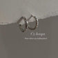 Plain CZ Silver Huggie Earrings