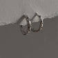 Sleek CZ Silver Huggie Earrings