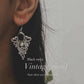 Black Onyx Vintage Motif Statement Earrings