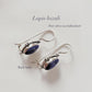 Lapis Boho Silver Lock Earrings with Unique Design