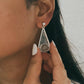Sterling Silver Banjaran Statement Earrings with Rose Quartz