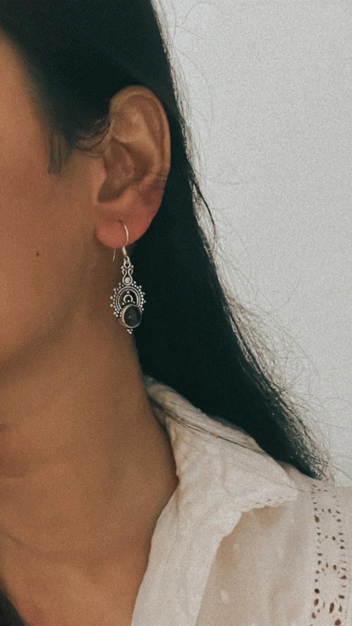 Handmade Amethyst Rawa Hook Earrings for Boho Vibes