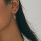 Boho Style Amethyst Hook Earrings in Silver