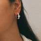 Handcrafted Moonstone CZ Silver Hoop Earrings