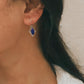 Lapis Lock Silver Earrings for Unique Boho Style