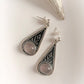 Elegant Rose Quartz Silver Earrings in Banjaran Design