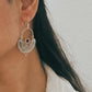 Traditional Chandbali silver earrings with beautiful garnet accents