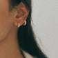 Sterling silver 925 huggies with a smooth gold vermeil finish