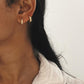 Charming gold vermeil plain huggies in sterling silver