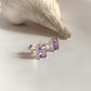 Classic Amethyst Octagon Stud Earrings