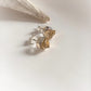 Citrine raw uncut silver studs with natural gemstone texture