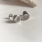Sterling silver round CZ studs with South screw design