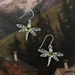 Sterling Silver Peridot Dragonfly Earrings