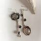 Timeless mix match rose quartz silver earrings for a playful look