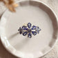 Tanzanite flower 2 sterling silver ring