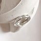Clear quartz five stone silver ring with sparkling gemstones