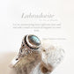 Labradorite Oval Boho Silver Ring with Elegant Design