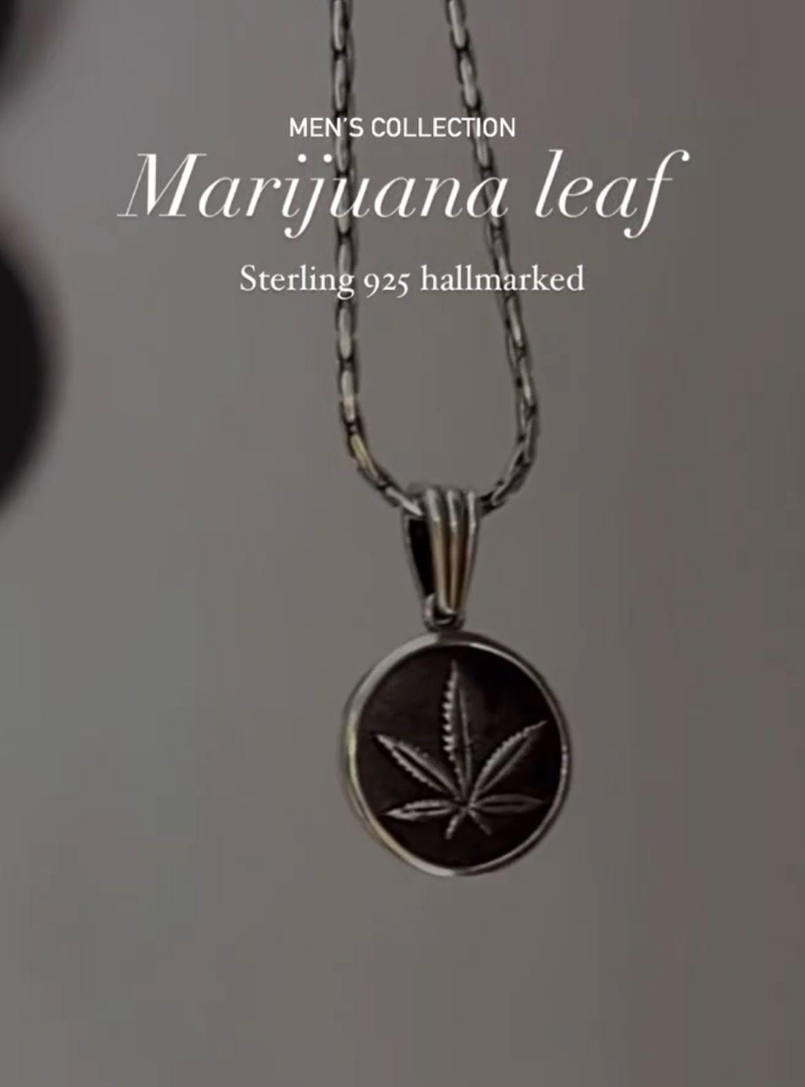 Hemp round pendant in sterling silver