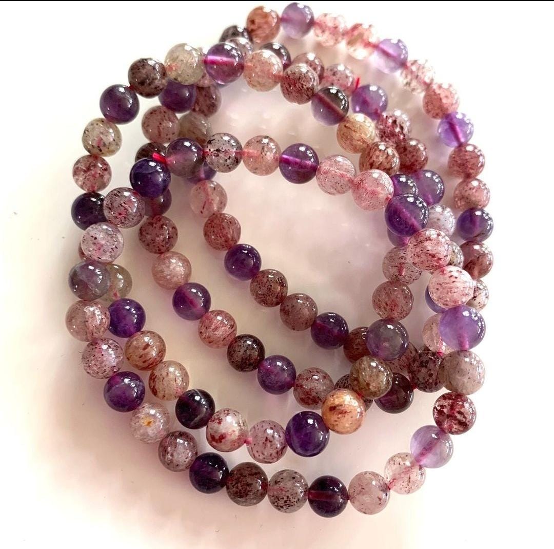 Super Seven Gemstone Bracelet 8MM Natural Crystals