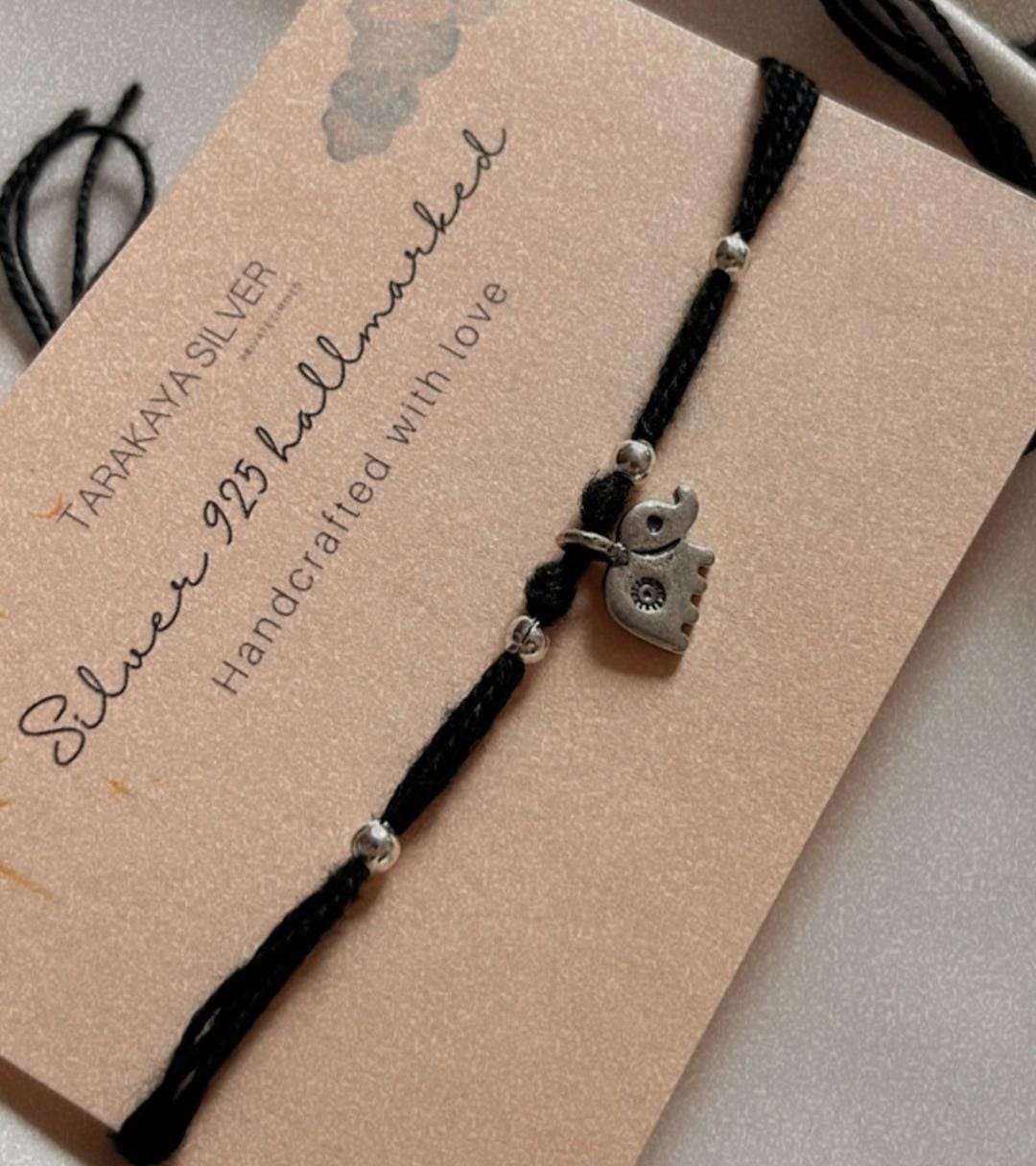 Timeless Nazariya silver bracelet featuring a cute elephant charm