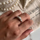 Handcrafted 3 Stone Fresh Water Pearl Silver Ring