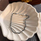 Handcrafted Black Bead Nazariya Silver Bracelet