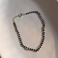Silver Bracelet with Black Beads for Protection and Good Luck