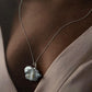 Beautiful silver necklace with four Baroque pearls for a bold and stylish statement.