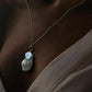 Elegant Baroque pearl 3 necklace featuring three unique pearls in sterling silver.