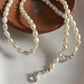 Natural Freshwater Pearl Necklace in Silver 3-4MM
